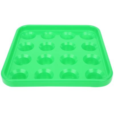 16 Holes Pool Snooker Billiard Ball Storage Holder Tray Billiards Supplies AccessoriesGreen