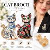 Metal Animal Pin Rhinestone Accents Brooch Pins Gifts Cat Brooch  Coats Jackets Hats