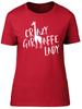 Crazy Giraffe Lady Ladies Unisexs Fitted TShirt Animal Birthday Gift Tee
