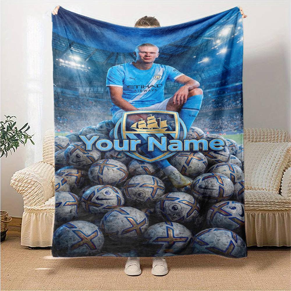 Haaland (68) Personalized Name Blanket Multi-purpose Personalized Blanket Warmthful Decor Throw For Living Room Nap Chair Picnics All-Season Use