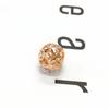 Rose Golden Simple Hollow Copper Coin Shaped Bead Pendant Classic Geometric Necklace for Women and Clavicle Chain Zircon