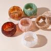 Bohemian Acrylic Bangle Smudging Retro Hand Ring Creative Irregular Wide Bracelet Decoration