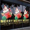 Christmas Snowman Socks New Year's Day Glass Door Window Decoration Shopping Mall Store Layout Static Wall Stickers