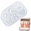 Easter Silicone Earring Molds DIY Easter Crafting Stencil Butterfly Flower Rabbit Egg Design Holiday Earring Molds For Women