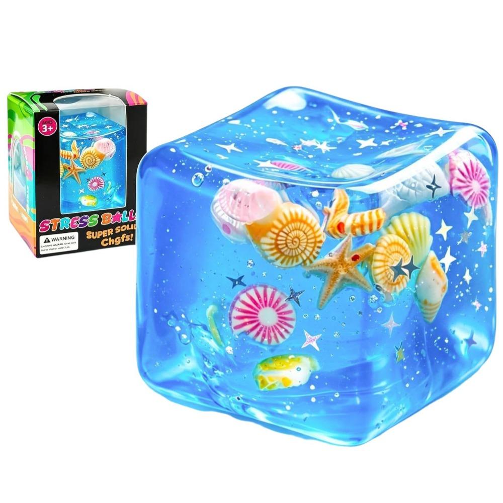 Cartoon Design Ocean Sensory Fidget Toy Star Shell Blue Pinch Cube Gift Stress Balls  Wedding Party