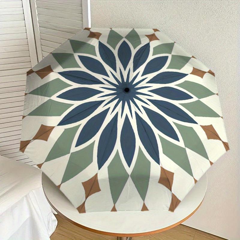 1pc Mandala Pattern Print Umbrella -Home Travel Portable Outdoor Accessories, Multi-functional Umbrella Gift0817004