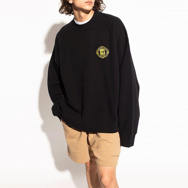 Balenciaga Sweatshirts Men's Black Crew Neck Moderate Regular 671125TLV60-1000