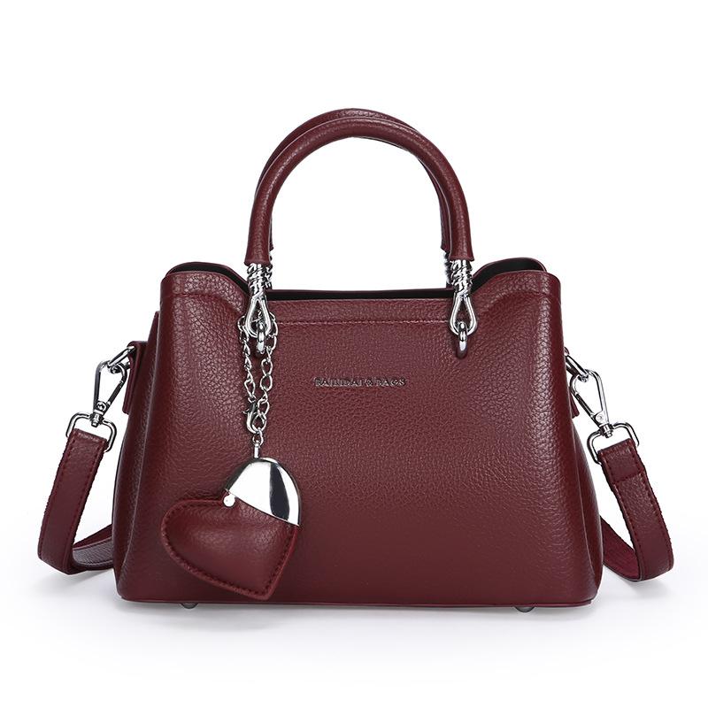 

Женская ручная сумка через плечо кроссбоди повседневная вместительная сумка бордовый