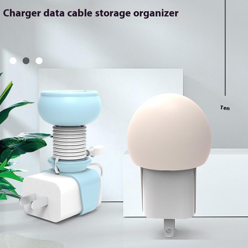 Cute Cartoon Silicone Charger Protector Portable Data Cable Winder Data Cable Buckle Binding Belt Desktop Cable Storage Buckle