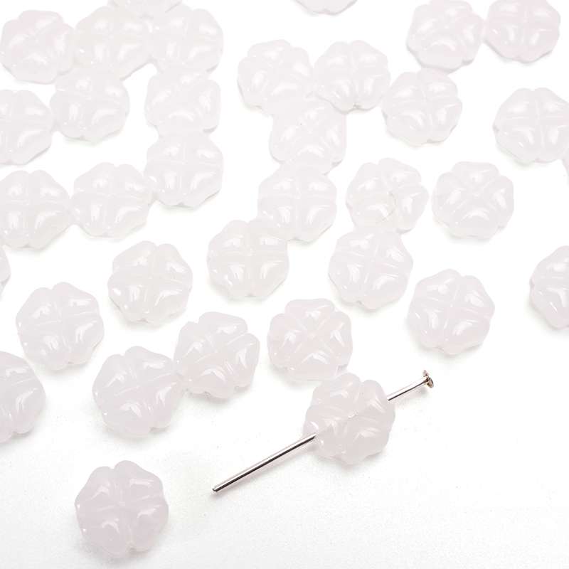 20 adet/torba 10mm cam çiçek boncuk Charm ara parça boncuk küpe kolye DIY takı yapımı