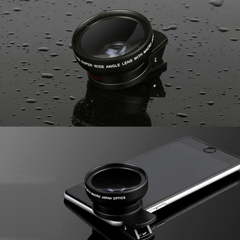 0.45X Wide Angle Macro Lens Two Function Opticals Glass For Smartphones DSLR Cameras With Edges Distortions Correction