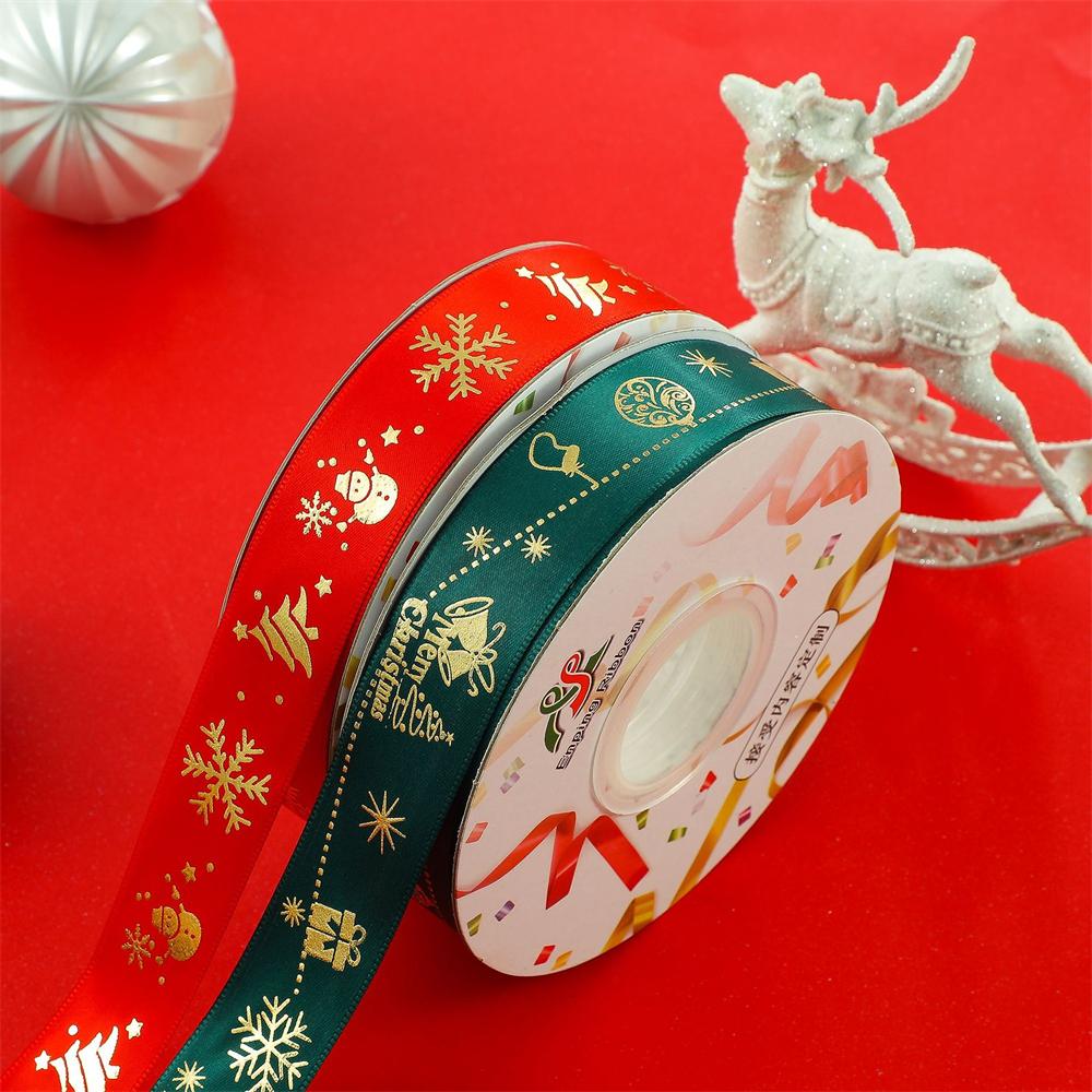 Christmas Ribbon Densely Woven Bright Colors Light Luxury High Demand For Christmas Crafts Christmas Ribbon Packing Ribbon