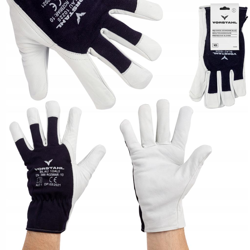 Protective Gloves BLAU 7 Goat Grain Leather QUALITY Vorstahl