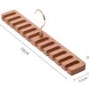 Multifunctional Wood Belt Storage Ra Tie Waist Belt Silk Scarf Hanger Wooden Clothes Hanger Organizer Tool for Ladies