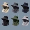 Sunshade Fishing Sun Cap with Sunscreen Face Mask for Outdoor Brim Visor Hat Protection and Climbing Hat Waterproof