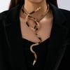 Fashion Retro Snake Necklace Collar Bracelet Arm Ring Multi-functional Wearing Accessories Niche Design Trend