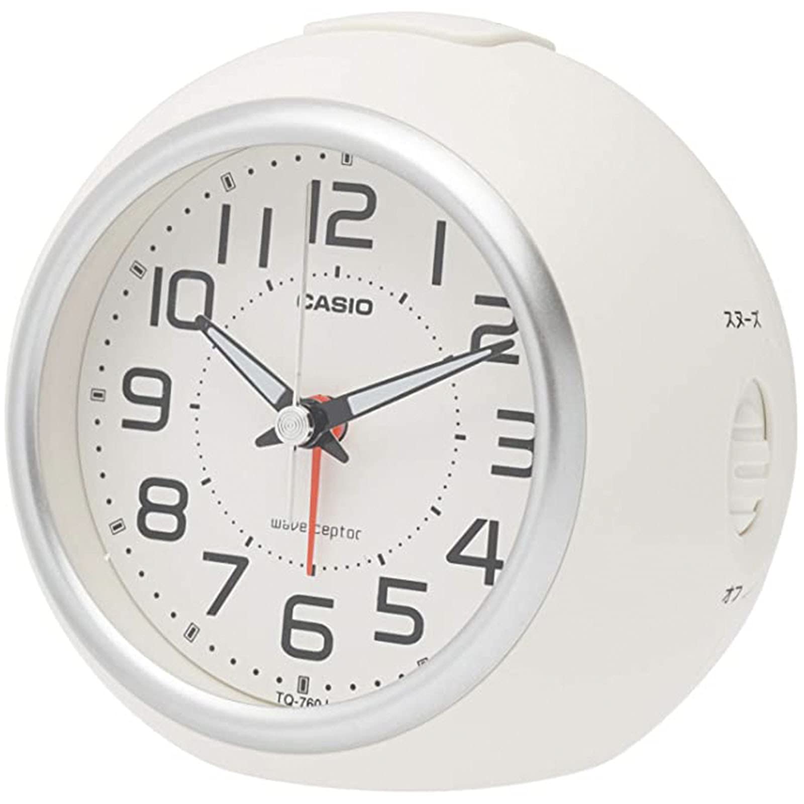 CASIO Alarm Radio with Clock, Controlled, White, Analog, Light, TQ-760J-7JF белый