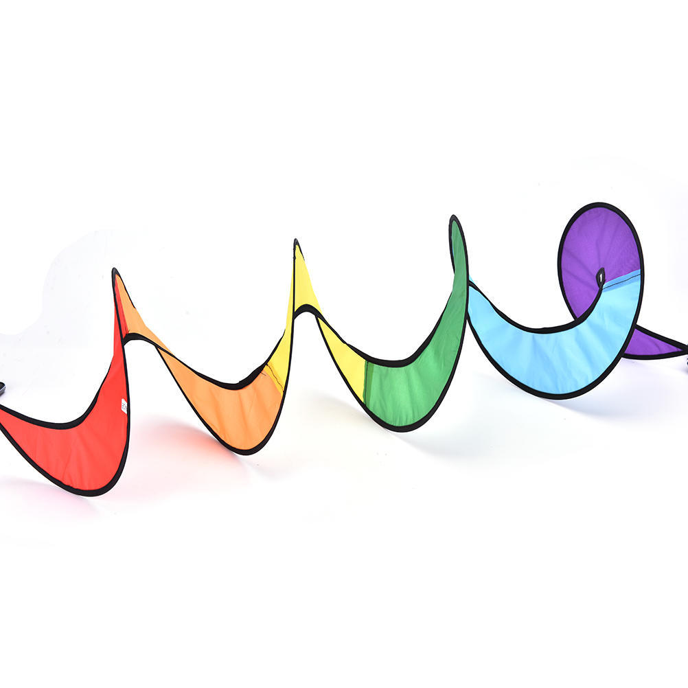 Foldable Rainbow Spiral Windmill Wind Spinner Camping Tent Home Garden Decor