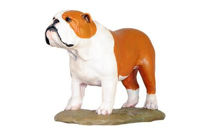 Bulldog, English Bulldog, British Bulldog II - Painted Figurine, Statue, Figure, Made by the Artist, Brand