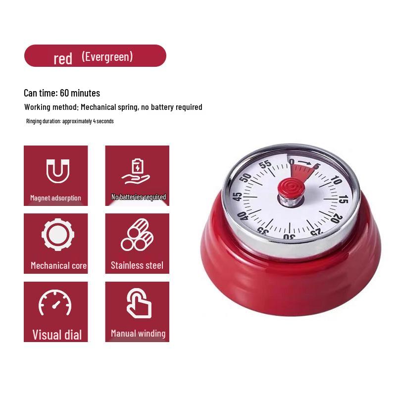 

Механический кухонный таймер из нержавеющей стали в японском стиле с будильником для студентов