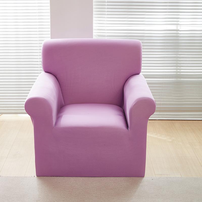 1 pièce Housse de canapé extensible Couleur unie Housse de canapé douce Antidérapante Anti-poussière Protecteur de meubles pour Salon Décoration intérieure