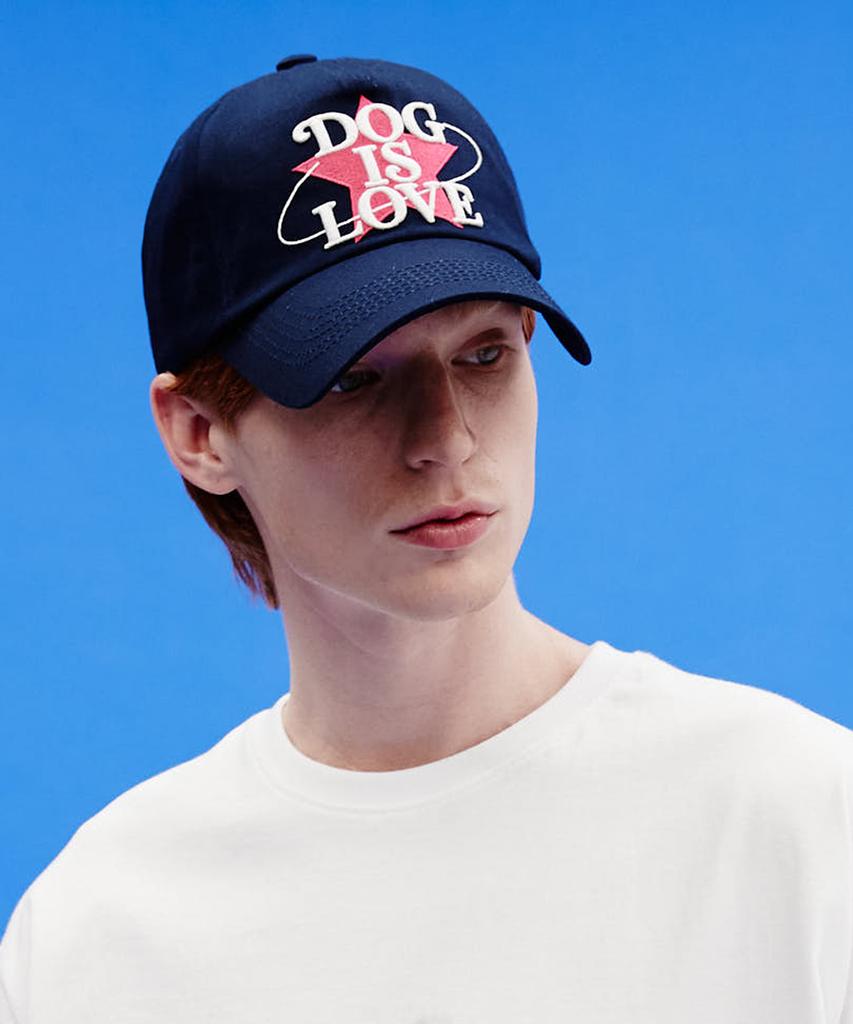 WAIKEI Dog Is Love Star Ball Cap Navy