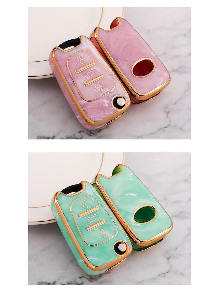 Stilvolle TPU Autoschlüsselhülle für Sonata, ix35, Elantra - Vollständig faltbarer Schutz