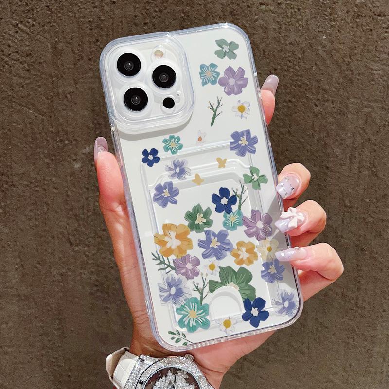 Držák na karty Silikonová peněženka Kapsa Pouzdro Pro iPhone 17 Air 16 Pro Max Samsung A06 A16 A36 A56 Xiaomi Redmi Note 12 13 14 Kryt Průhledný nárazník telefonu