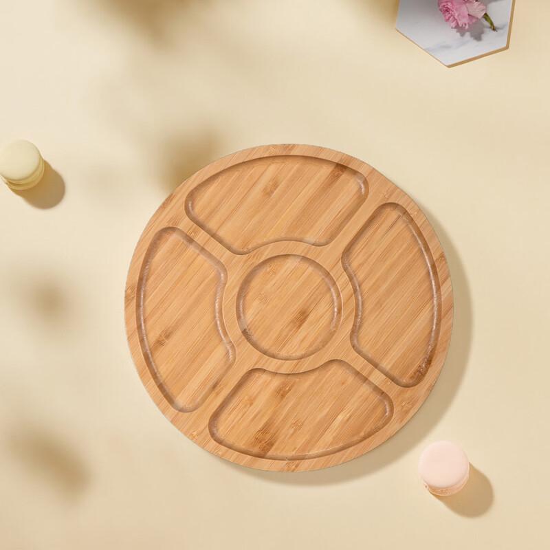 Wutuo Japanese Style Divided Bamboo Snack Tray