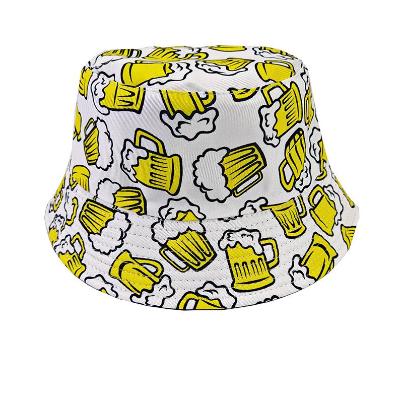 Retro Graffiti Double-Sided Bucket Hat for Men & Women - Versatile Outdoor Travel Sun Protection