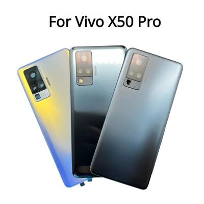 Back Cover For Vivo X50 Pro V2005A 2006 Battery Cover Rear Door Glass Housing  Replacement with Camera Lens