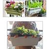 ABS Rectangular Flower Basket Sturdy And Durable Hanging Planter For Balcony Outdoor Gardener Plant