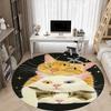 1pc Cats Whiskers Office Round Area Rug, Indoor Mat Suitable ForOffice, Under Office Chairs Bedroom Living Room Home Decor, Room Deco T081