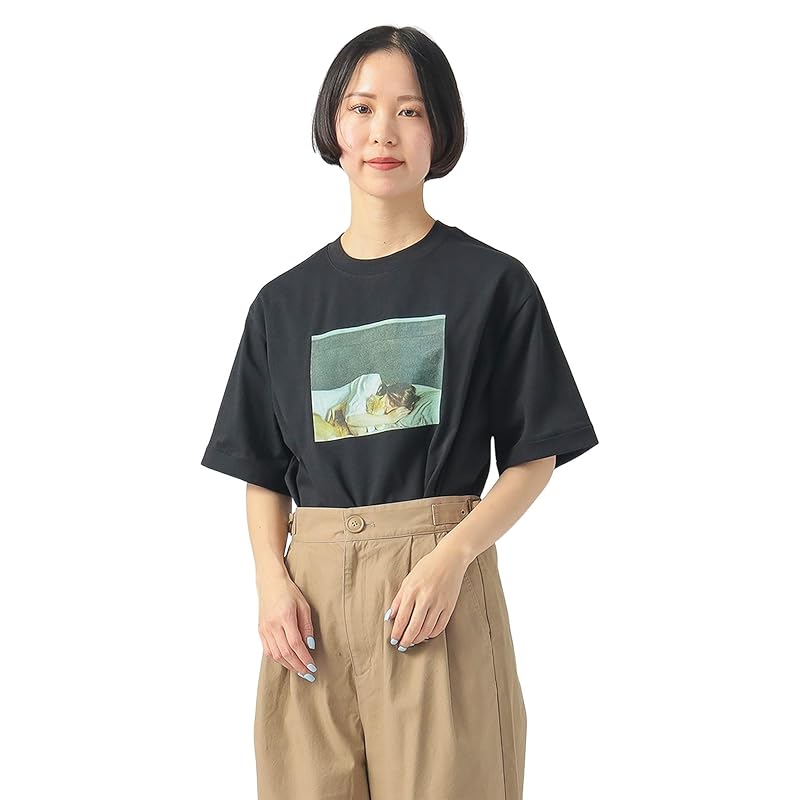 

[Beams Heart] printed tee cat film photo T-shirt ladies BLACK ONE SIZE
