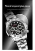 OFNS Men's Quartz Watch: Fashionable Business Design, Six-Hand Dial, Calendar, Solid Steel Band, Waterproof.