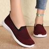 Women's Spring Autumn New Mesh Casual Shoe Thick Sole Non Slip Shallow Slip On Light Round Toe Flat Sole Elderly Walking Shoes