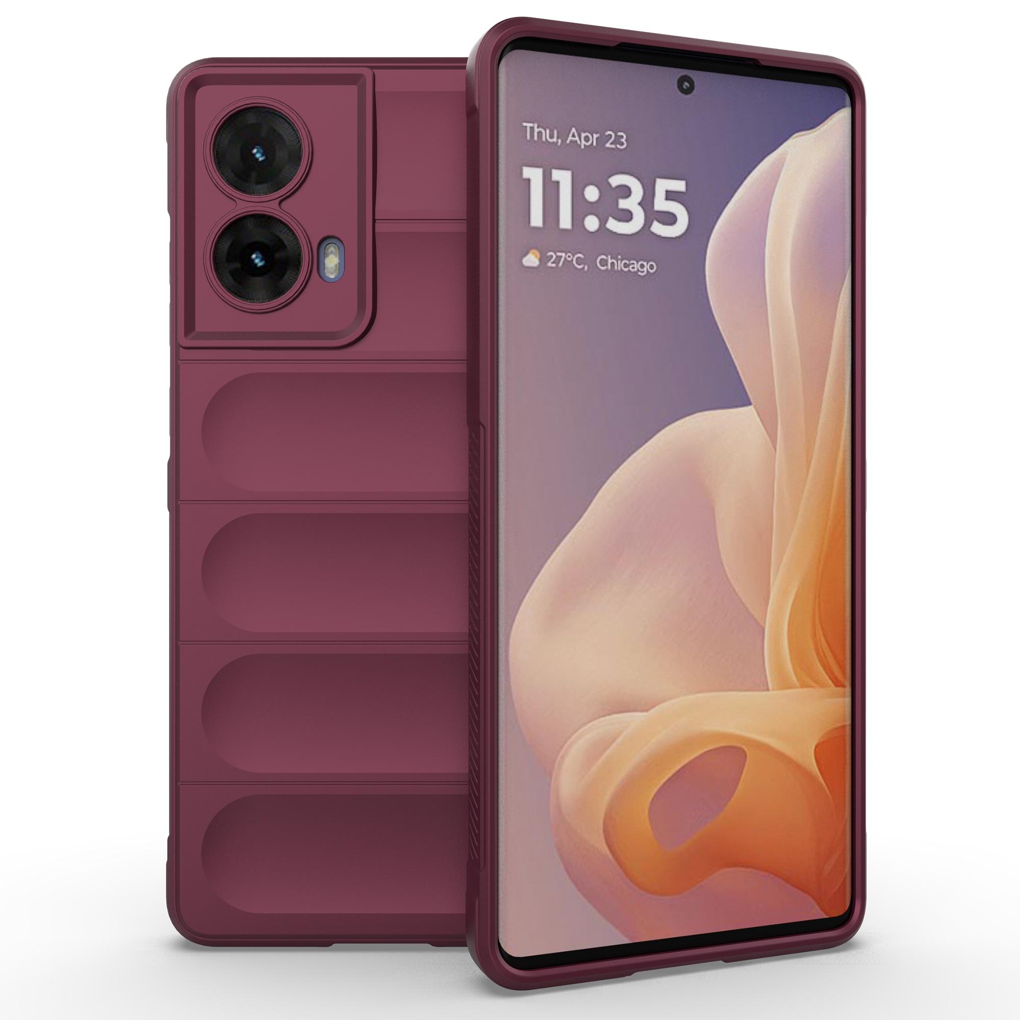 

Чехол для Motorola Moto G85 5G/S50 Neo 5G Мягкий ТПУ Противоударный Чехол для Телефона Wine Red