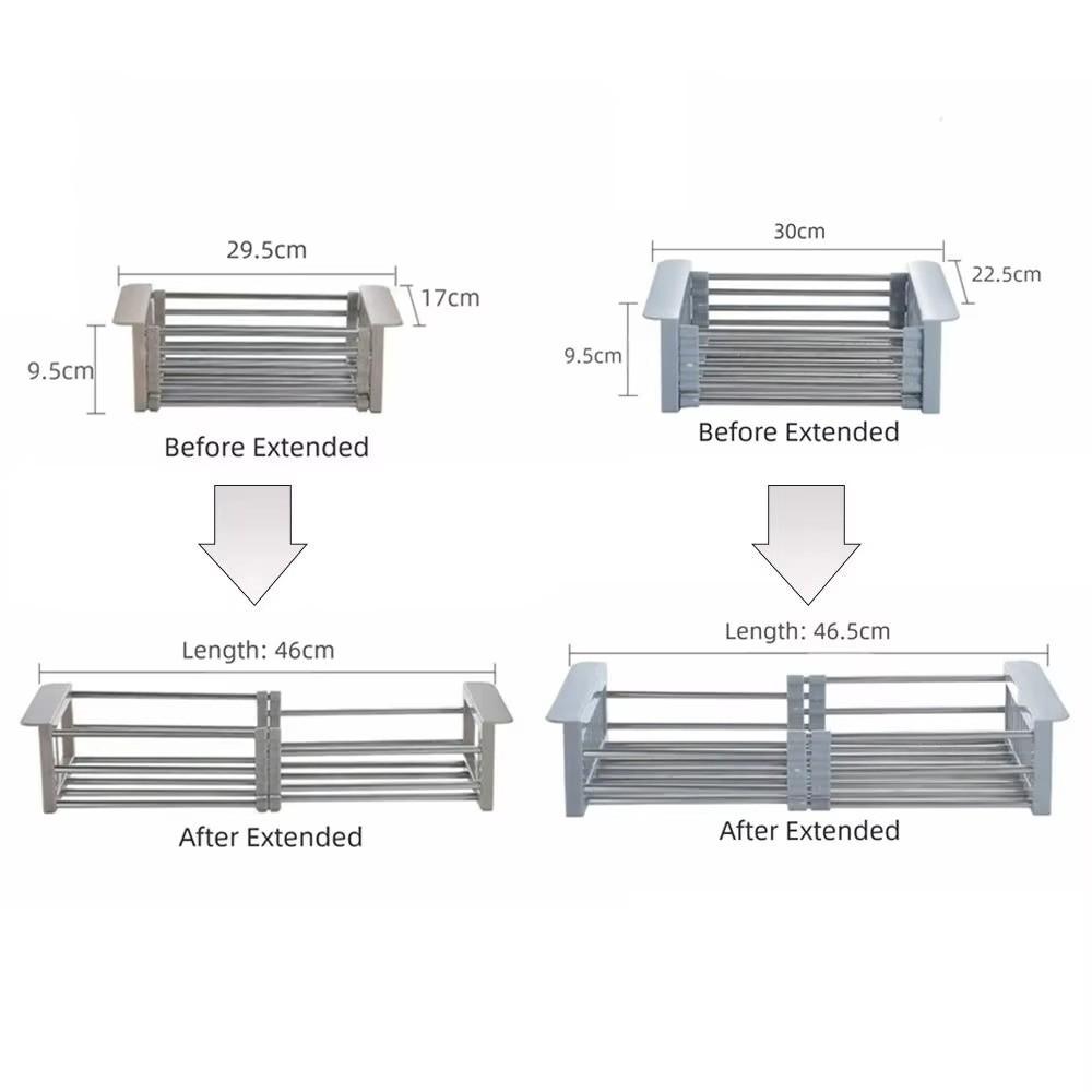 Extend Sink Rack Portable Extender Basket for Vegetables New Kitchen Sinks Accessories
