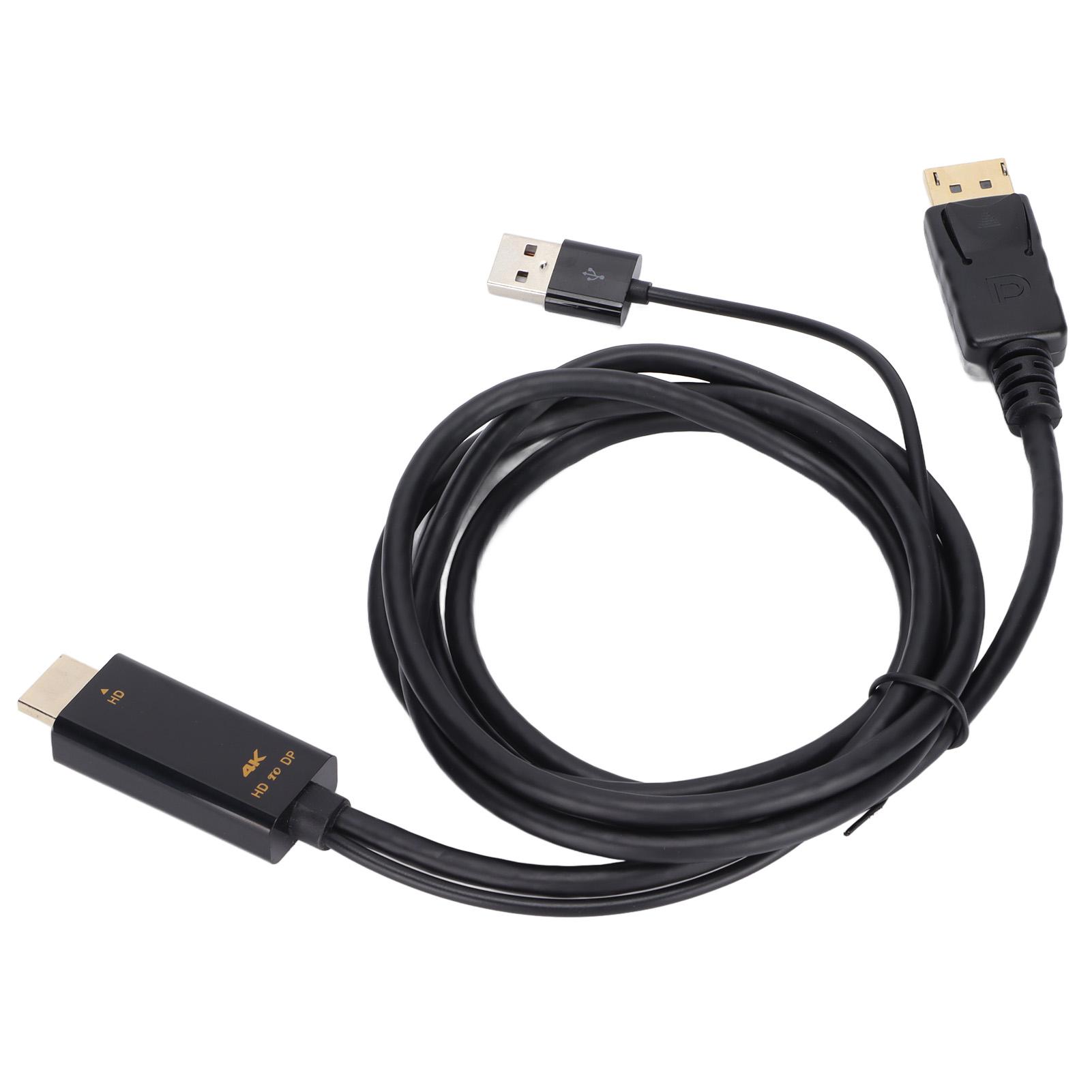 

Кабель-переходник HD Multimedia Interface to Displayport 4K Male to Female, удлинительный кабель-адаптер для