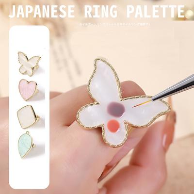 1 pièce de résine pierre nail art bague palette doigt anneau plaque acrylique UV gel vernis présentoir faux ongles conseils manucure outil