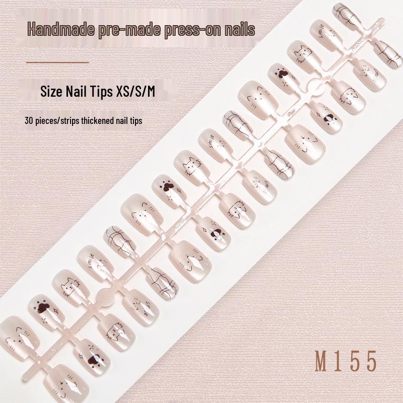 

Наклейки для ногтей «Снеговик Кошачий глаз» - Ручная работа, готовые накладные ногти