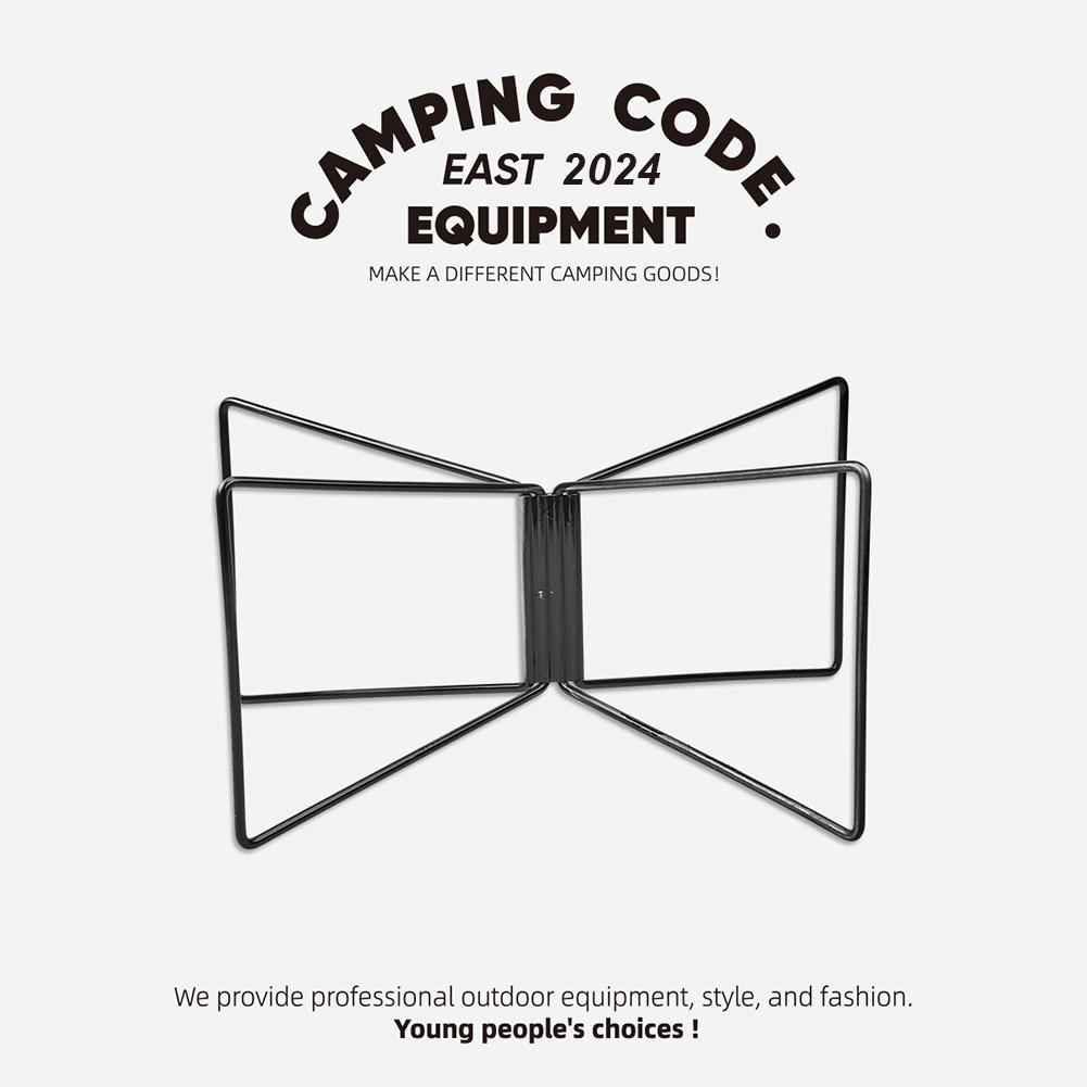 Camping Foldable Metal Stand Carbon Steel Aluminum Alloy Box Stand Iron Storage Box Bracket for Outdoor Picnic Fishing