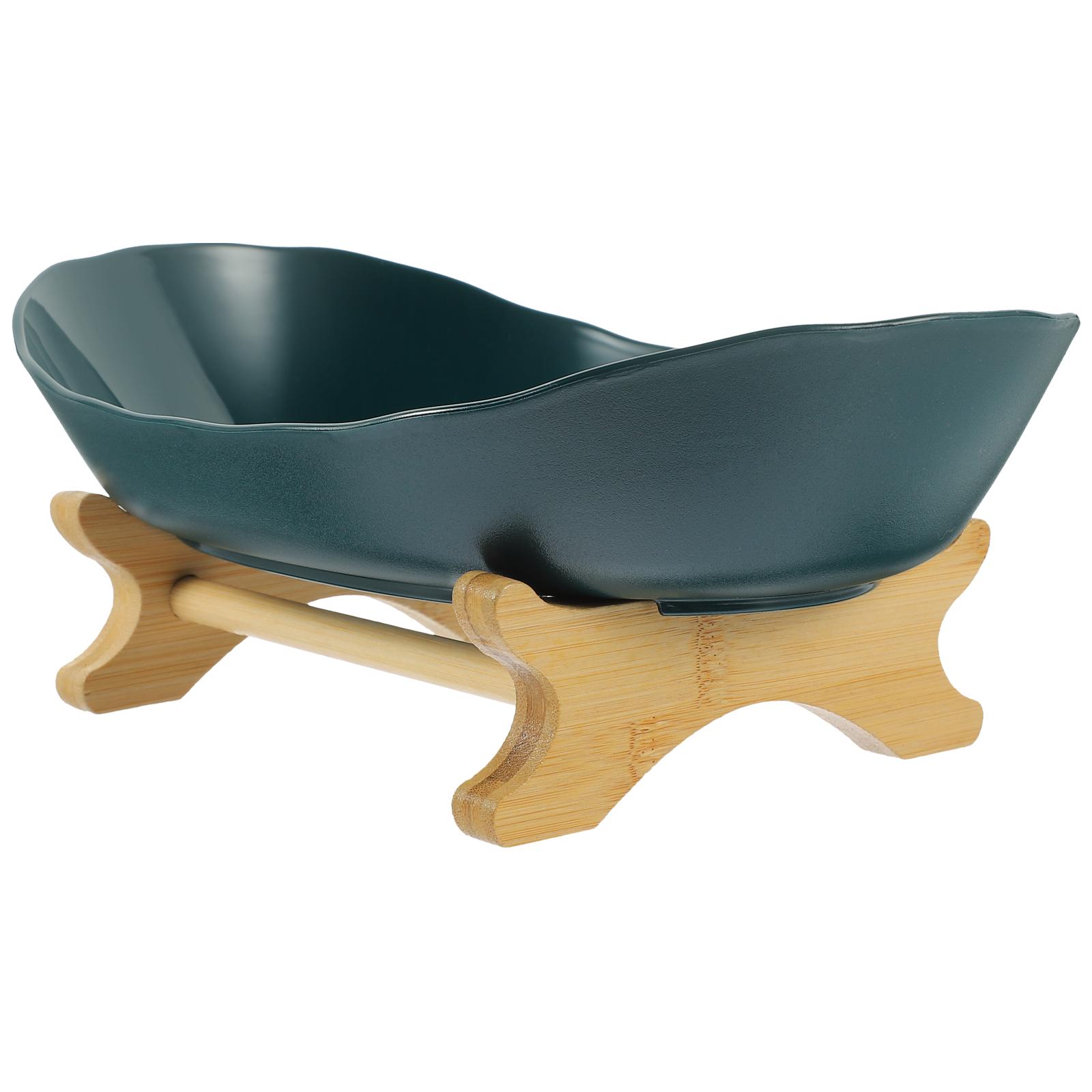 Wooden Candy Dish Kitchen Counter Decor Fruit Storage Bowl Decorative Snacks Tray Basket Bread Holder Serving Large Table