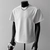 Men Crew Neck T-shirt Set-in Shoulder Solid Color Tee Breathable Loose Fit Casual Stylish Tee Shirt for Daily Life Street Office