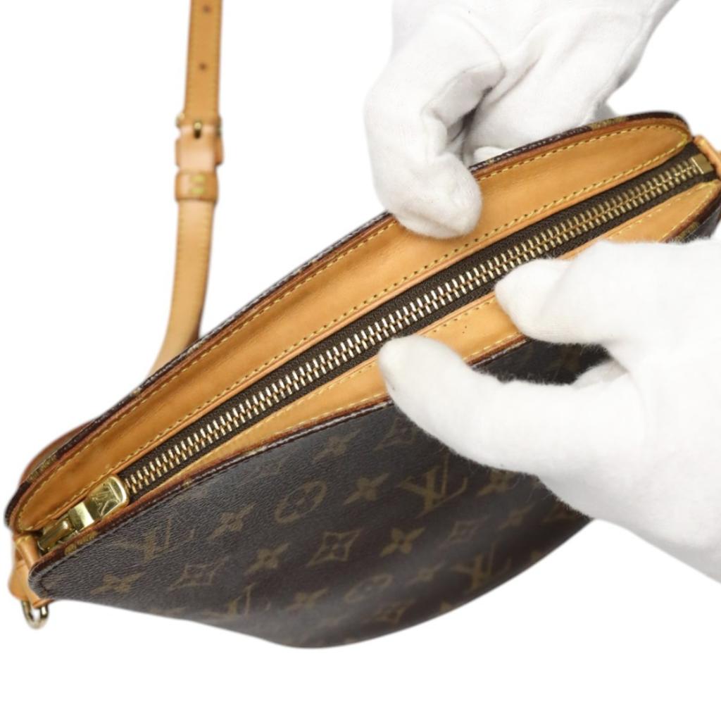 Louis Vuitton Monogram Drouot Shoulder Bag Monogram Canvas Brown Women M51290 Used
