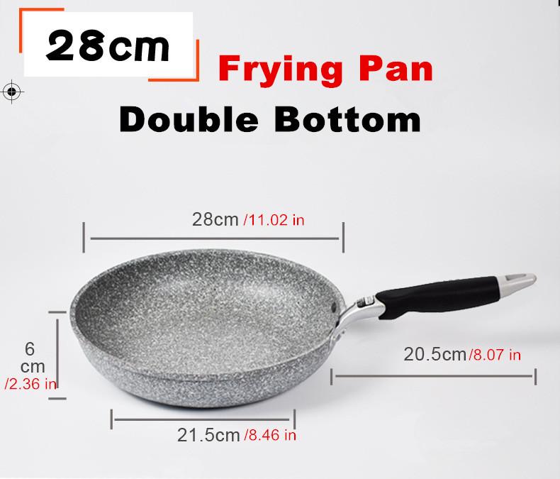 Durable Non-Stick Wok Frying Pan Ceramic Pot Home EggSteak Skillet Pancake Fried Induction Cooker Gas Stove Special Saucepan
