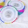 Silicone World 480Pcs Steel Pearl Head Pins 37mm Round Ball Headed Pin Disc Metal Positioning Needles Sewing Quilting DIY