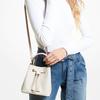 Michael Kors MK Suri Monogram Drawstring Leather Bucket Bag Women Bags Vanilla Pink 35TOGU2COB-640