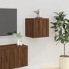 816654 vidaXL Wall-mounted TV Cabinet Brown Oak 40x34.5x40 Cm