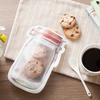 10 szt. Torba na butelkę Mason Jar wielokrotnego użytku, Torba na ciastka i chleb, Torba do przechowywania żywności z zamkiem błyskawicznym na przekąski, Kuchenna torba do przechowywania w zamrażarce